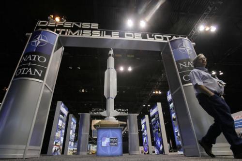 The NATO Missile Defense exhibit at the Chicago Summit in 2012 (Source: AP).
